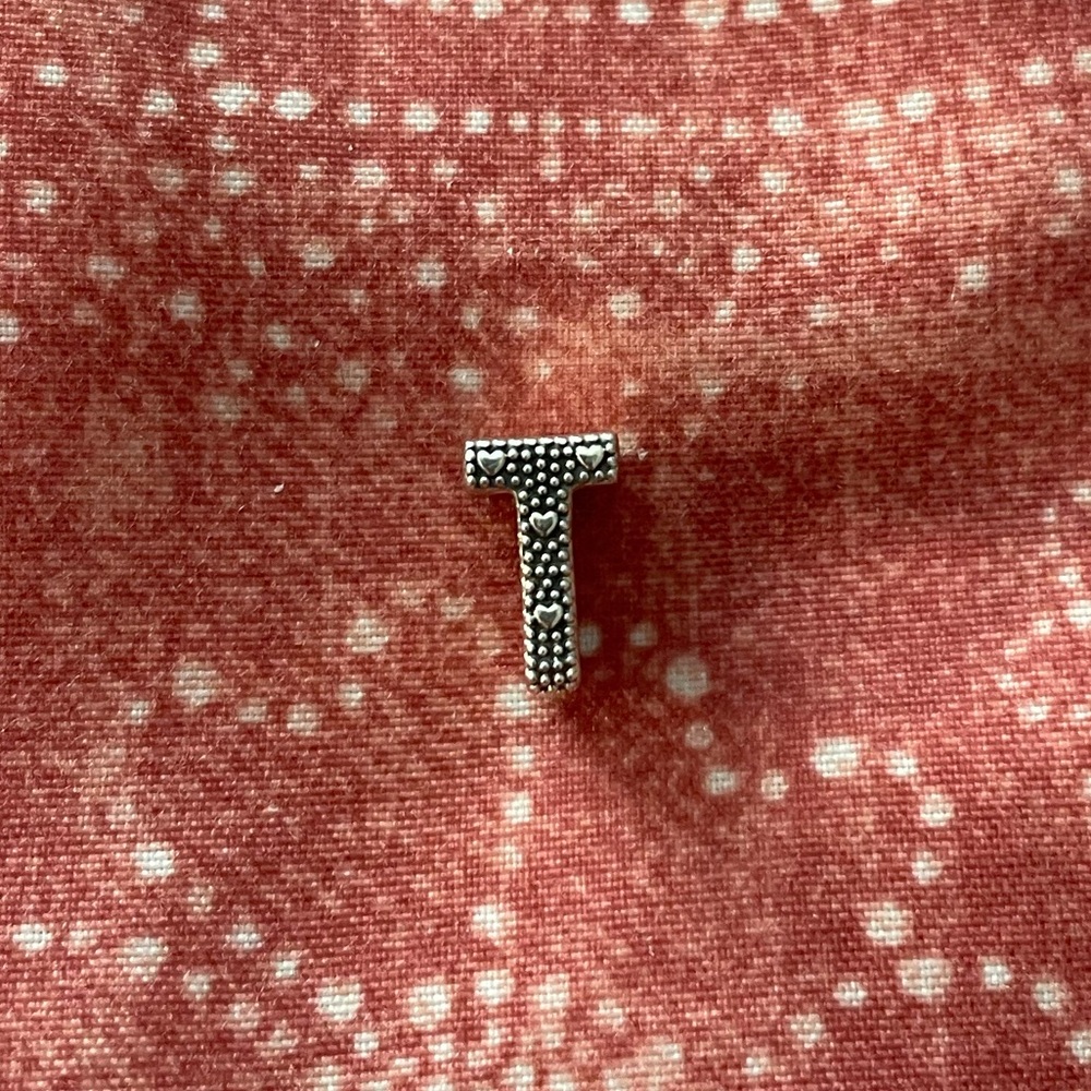 ‘T’ Pandora Charm